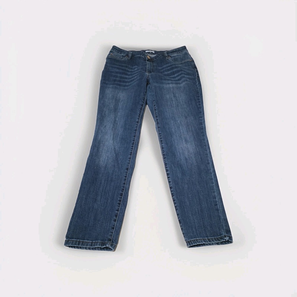 STS Blue Paisley Ultra High Rise Straight Leg Jeans Medium‎ Wash Size 32 / 14